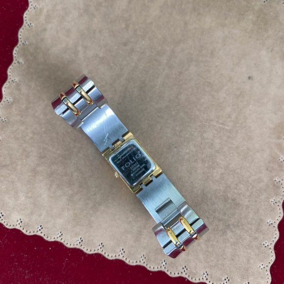 Folio Lady's Two Tone Gold and Silver Bangle Bracelet Watch - Picture 7 of 7